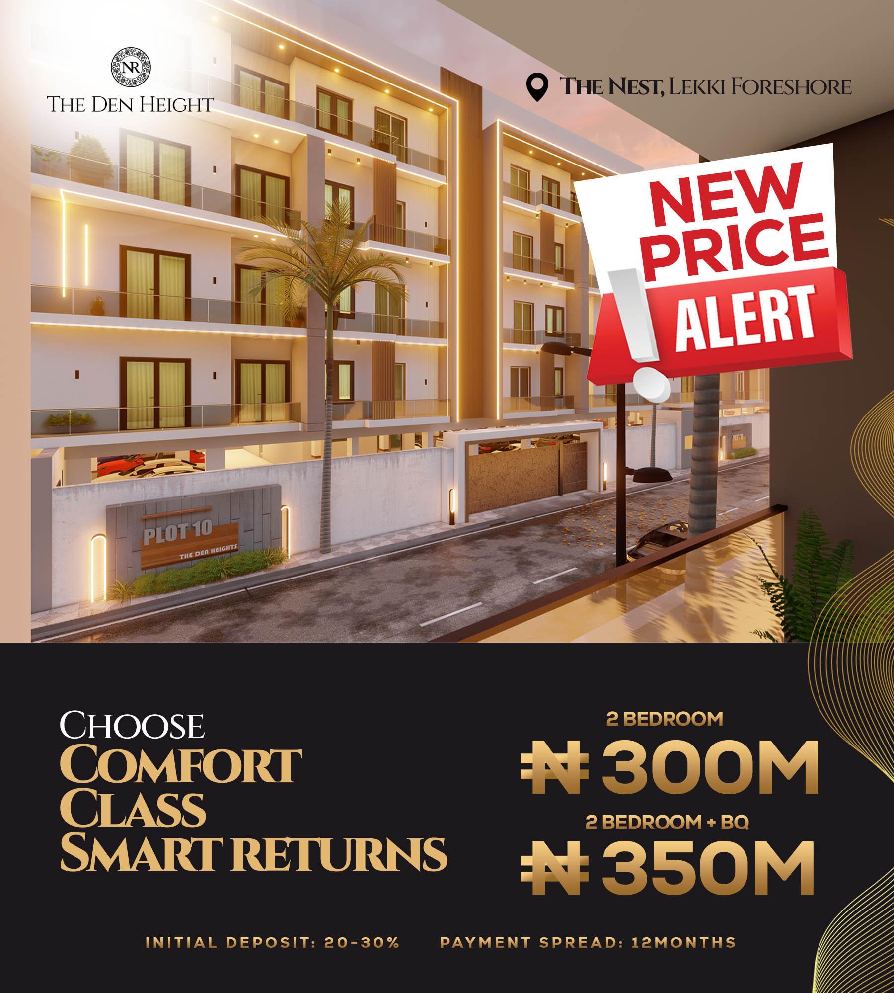 Luxury 2 & 3 bedroom apartment in Lekki phase 1